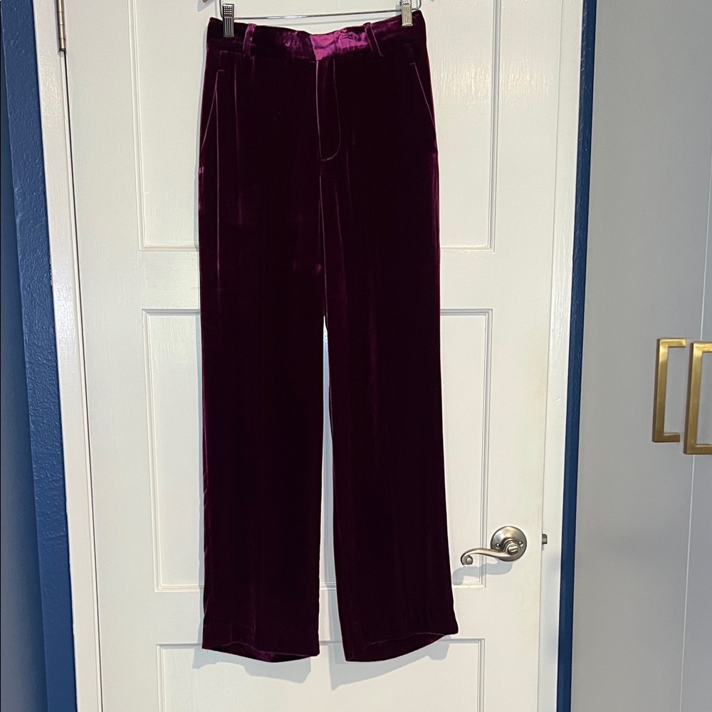 Zara Velvet Purple Trousers
